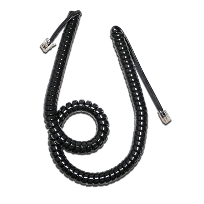 12Ft Shiny Black 4" Lead Handset Cord